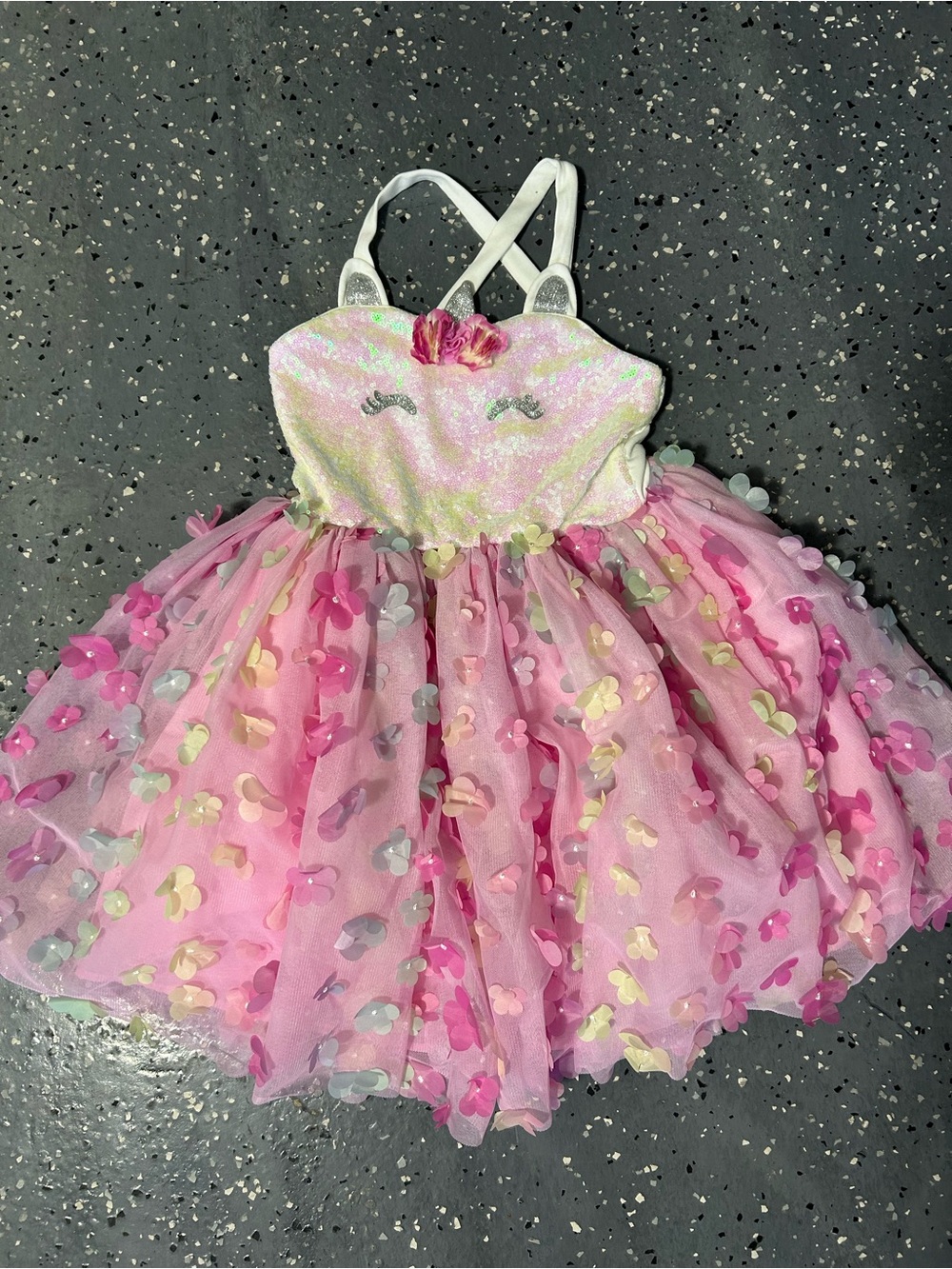Pink Unicorn Tulle Costume/Party Dress - Sz 8
